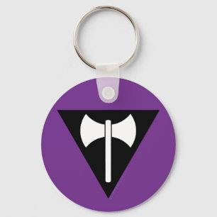 SlipperyJoe's artistic Lesbian Pride flag gay prid Keychain