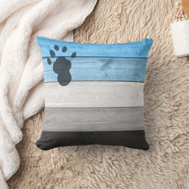 SlipperyJoe's artistic Otter gay pride gifts paw w Throw Pillow (Blanket)
