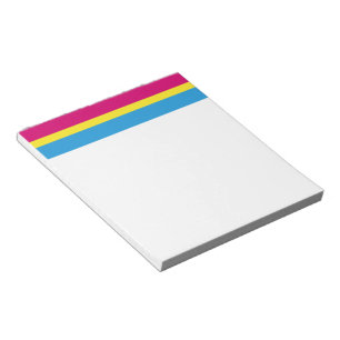 SlipperyJoe's artistic Pansexual Pride flag gifts Notepad