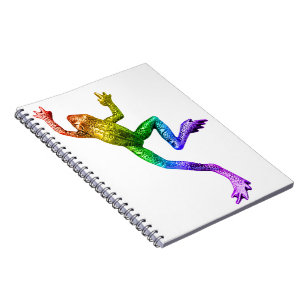 SlipperyJoe's artistic Pride Frog crawling gay gif Notebook