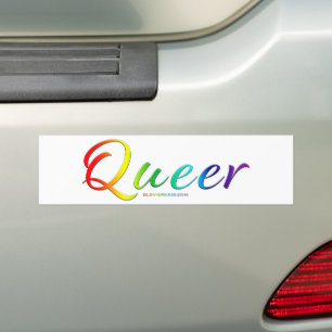SlipperyJoe's artistic queer gay pride gifts LGBTQ Bumper Sticker