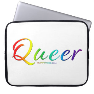 SlipperyJoe's artistic queer gay pride gifts LGBTQ Laptop Sleeve