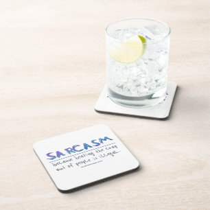 SlipperyJoe's artistic Sarcasm gay pride gifts LGB Coaster