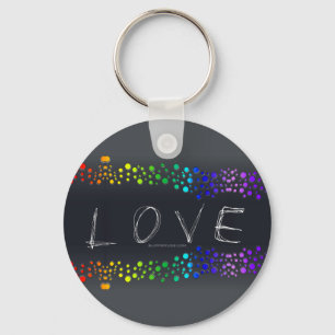 SlipperyJoe's artistic scribbled gay pride gifts   Keychain