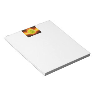 SlipperyJoe's artistic Softball on fire gay gifts  Notepad