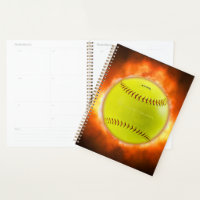 SlipperyJoe's artistic Softball on fire gay gifts 