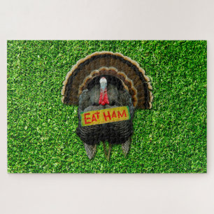 SlipperyJoe's artistic Thanksgiving turkey gay pri Jigsaw Puzzle