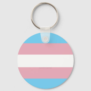 SlipperyJoe's artistic Transgender Pride flag gift Keychain