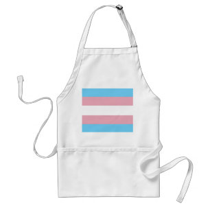 SlipperyJoe's artistic Transgender Pride flag gift Standard Apron