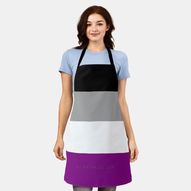 SlipperyJoe's asexual pride flag emphasizing inclu Apron (Worn)