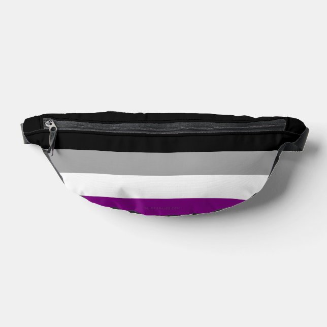 SlipperyJoe's asexual pride flag emphasizing inclu Fanny Pack (Lay Down)