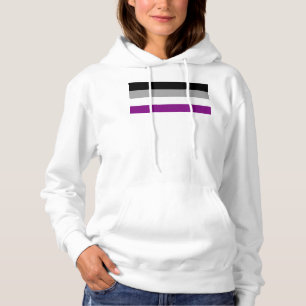 SlipperyJoe's asexual pride flag emphasizing inclu Hoodie