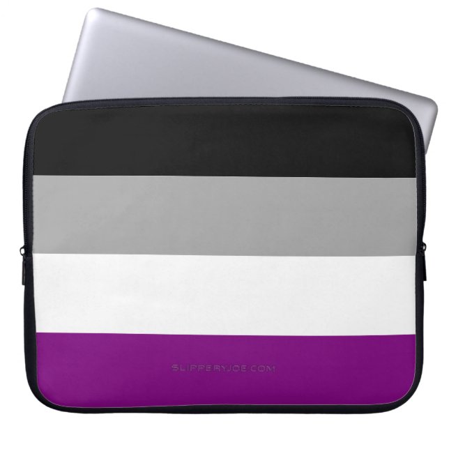 SlipperyJoe's asexual pride flag emphasizing inclu Laptop Sleeve (Front)