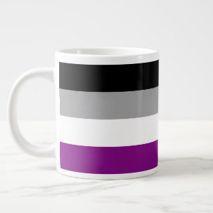 SlipperyJoe's asexual pride flag emphasizing inclu Large Coffee Mug