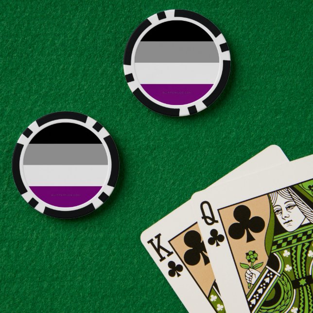 SlipperyJoe's asexual pride flag emphasizing inclu Poker Chips (Poker Table (Double))