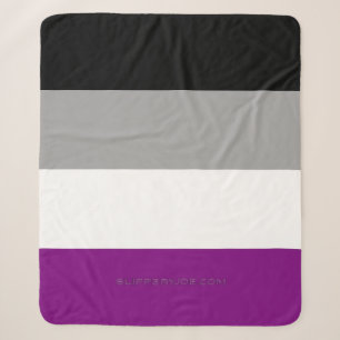 SlipperyJoe's asexual pride flag emphasizing inclu Sherpa Blanket