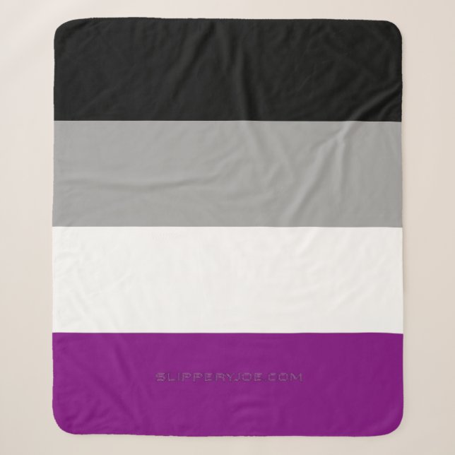 SlipperyJoe's asexual pride flag emphasizing inclu Sherpa Blanket (Front)
