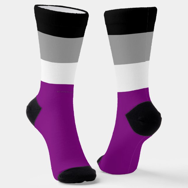 SlipperyJoe's asexual pride flag emphasizing inclu Socks (Angled)