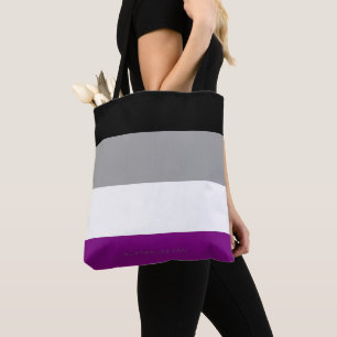 SlipperyJoe's asexual pride flag emphasizing inclu Tote Bag