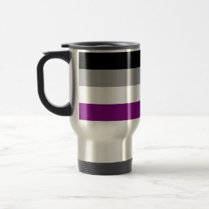 SlipperyJoe's asexual pride flag emphasizing inclu Travel Mug