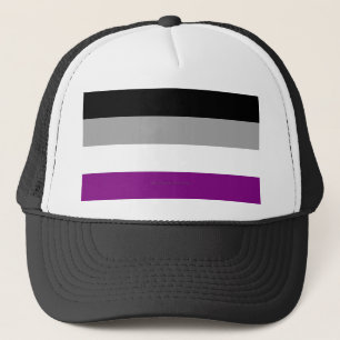 SlipperyJoe's asexual pride flag emphasizing inclu Trucker Hat