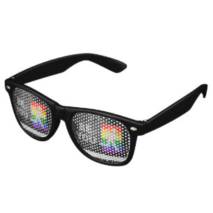SlipperyJoe's Be You black brick wall walking figu Retro Sunglasses