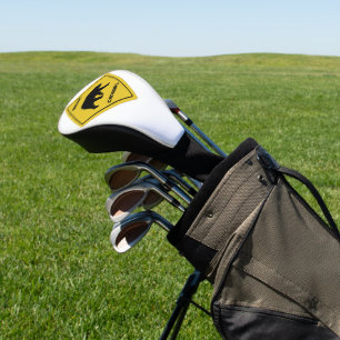 SlipperyJoe's bear crossing sign bear silhouette w Golf Head Cover