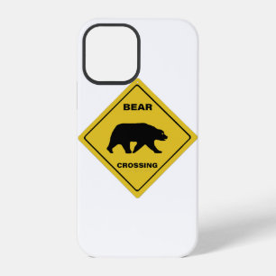 SlipperyJoe's bear crossing sign bear silhouette w iPhone 12 Pro Case