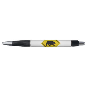 SlipperyJoe's bear crossing sign bear silhouette w Pen
