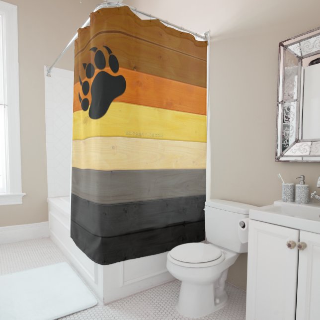 SlipperyJoe's Bear Pride flag wooden floor texture (In Situ)