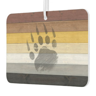 SlipperyJoe's Bear Pride flag wooden floor texture Air Freshener