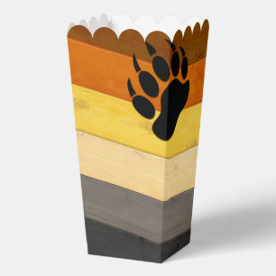 SlipperyJoe's Bear Pride flag wooden floor texture Favor Box