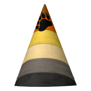 SlipperyJoe's Bear Pride flag wooden floor texture Party Hat