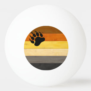 SlipperyJoe's Bear Pride flag wooden floor texture Ping Pong Ball