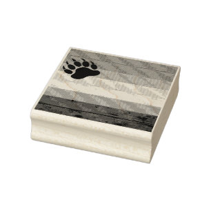 SlipperyJoe's Bear Pride flag wooden floor texture Rubber Stamp