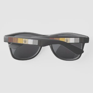 SlipperyJoe's Bear Pride flag wooden floor texture Sunglasses