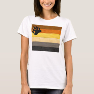 SlipperyJoe's Bear Pride flag wooden floor texture T-Shirt
