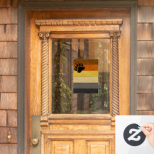 SlipperyJoe's Bear Pride flag wooden floor texture Window Cling
