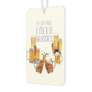 SlipperyJoe's beer glasses pilsner glasses steins Air Freshener