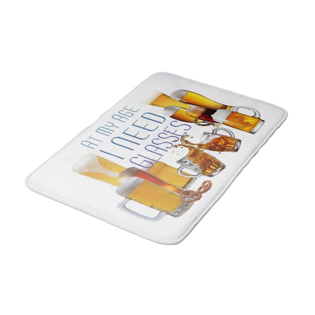 SlipperyJoe's beer glasses pilsner glasses steins  Bath Mat (Angled)