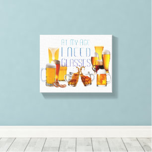 SlipperyJoe's beer glasses pilsner glasses steins Canvas Print
