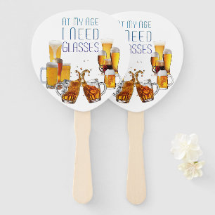 SlipperyJoe's beer glasses pilsner glasses steins Hand Fan