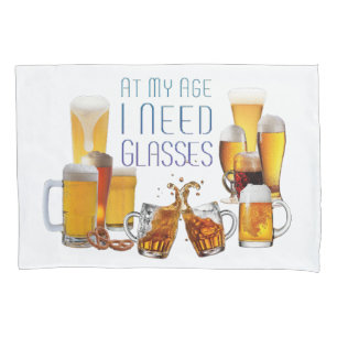 SlipperyJoe's beer glasses pilsner glasses steins Pillowcase