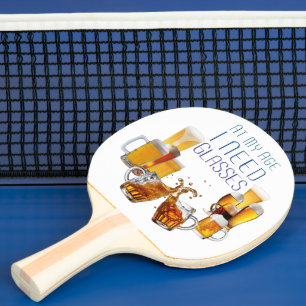 SlipperyJoe's beer glasses pilsner glasses steins  Ping Pong Paddle