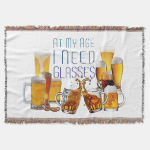 SlipperyJoe's beer glasses pilsner glasses steins  Throw Blanket