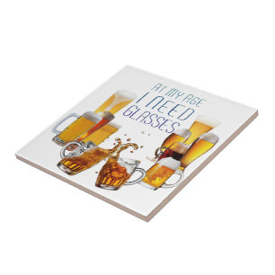 SlipperyJoe's beer glasses pilsner glasses steins Tile
