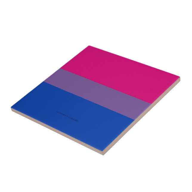 SlipperyJoe's Bisexual Pride Flag colors magenta l Tile (Side)