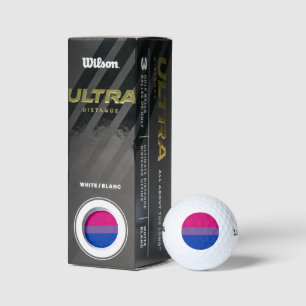 SlipperyJoe's Bisexual Pride Flag colours magenta  Golf Balls