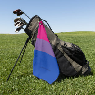 SlipperyJoe's Bisexual Pride Flag colours magenta Golf Towel