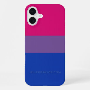 SlipperyJoe's Bisexual Pride Flag colours magenta iPhone 16 Plus Case